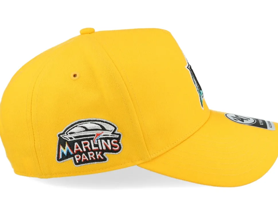 Hatstore Exclusive x Miami Marlins Yellow Gold A-Frame Adjustable - 47 Brand
