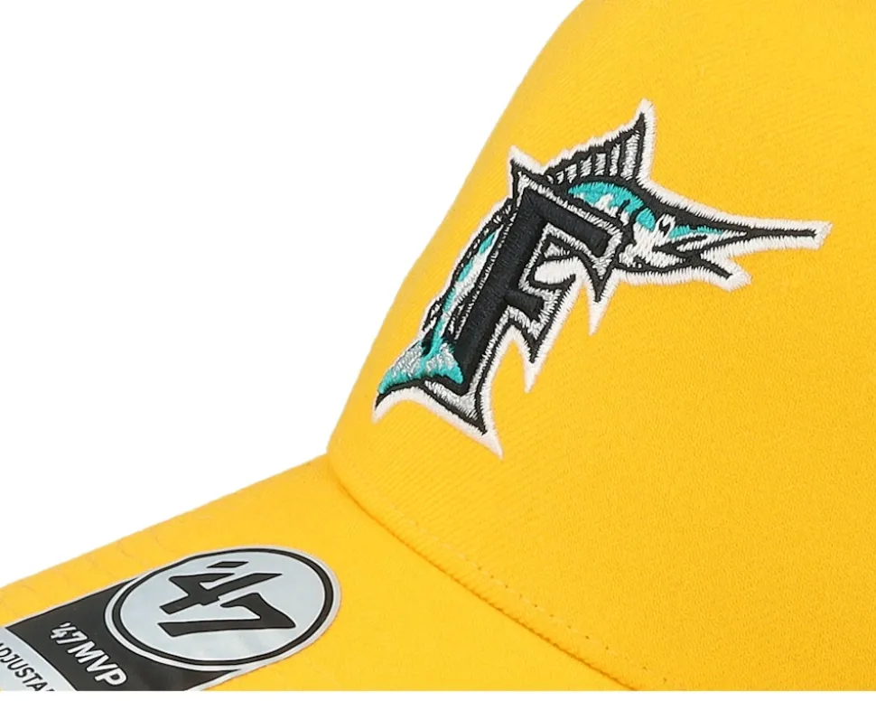 Hatstore Exclusive x Miami Marlins Yellow Gold A-Frame Adjustable - 47 Brand