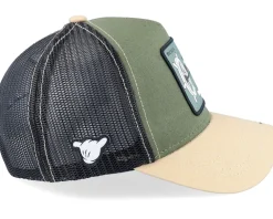 Hatstore Exclusive x Mickey Mouse Steamboat Willie Dark Green/Black/Beige Trucker - Capslab