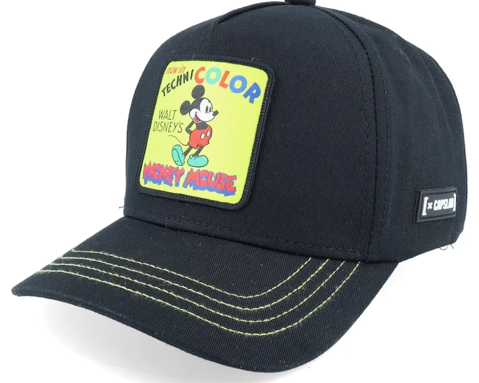 Hatstore Exclusive x Mickey Mouse Technicolor Disney Black Adjustable - Capslab