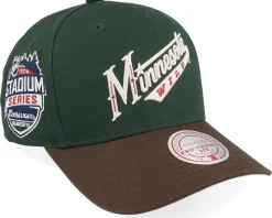 Hatstore Exclusive x Minnesota Wild Gino Pro Crown Green/Brown A-frame Adjustable - Mitchell & Ness