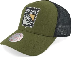 Hatstore Exclusive x New York Rangers Winterized True Forestgreen/Black Trucker - Mitchell & Ness