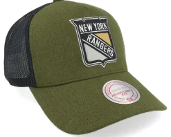 Hatstore Exclusive x New York Rangers Winterized True Forestgreen/Black Trucker - Mitchell & Ness