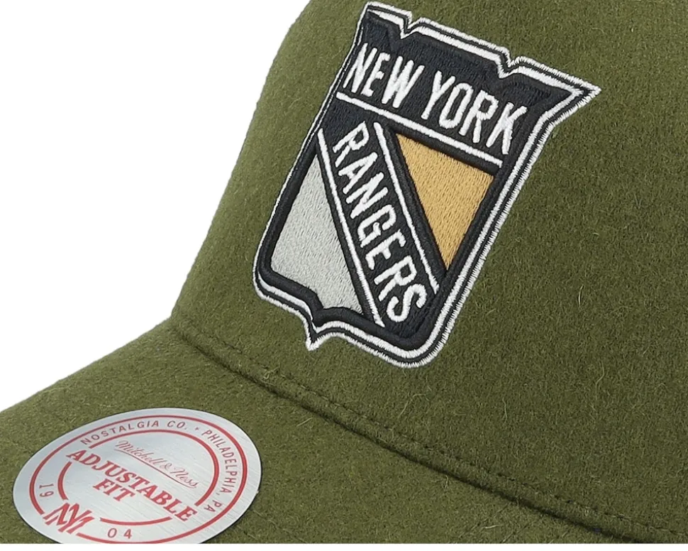 Hatstore Exclusive x New York Rangers Winterized True Forestgreen/Black Trucker - Mitchell & Ness