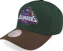 Hatstore Exclusive x New York Islanders Gino Pro Crown Green/Brown A-Frame Adjustable - Mitchell & Ness