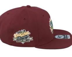 Hatstore Exclusive x Oakland Athletics World Series Dark Maroon Snapback - 47 Brand