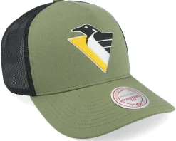 Hatstore Exclusive x Pittsburgh Penguins Finals Olive Trucker - Mitchell & Ness