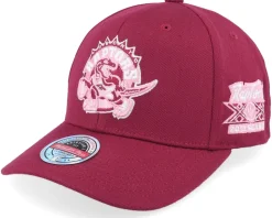 Hatstore Exclusive x Toronto Raptors Blush Burgundy Adjustable - Mitchell & Ness