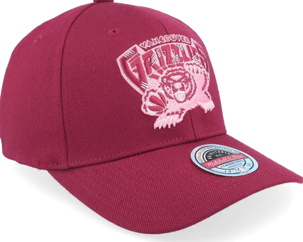 Hatstore Exclusive x Vancouver Grizzlies Blush Burgundy Adjustable - Mitchell & Ness