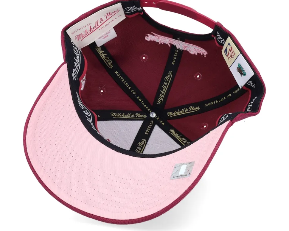 Hatstore Exclusive x Vancouver Grizzlies Blush Burgundy Adjustable - Mitchell & Ness