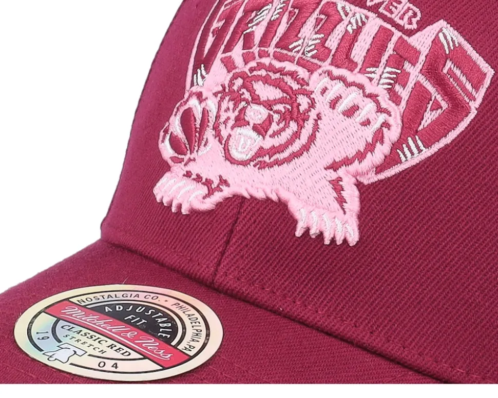Hatstore Exclusive x Vancouver Grizzlies Blush Burgundy Adjustable - Mitchell & Ness