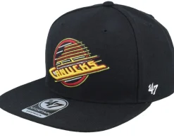 Hatstore Exclusive x Vancouver Canucks Captain No Shot Vintage Black Snapback - 47 Brand