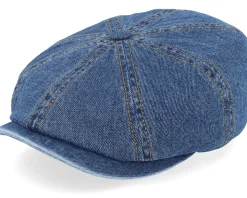 Hatteras Blue Denim Denim Blue Flat Cap - Stetson