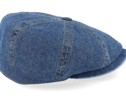 Hatteras Blue Denim Denim Blue Flat Cap - Stetson