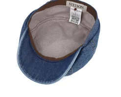 Hatteras Blue Denim Denim Blue Flat Cap - Stetson