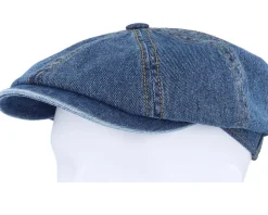 Hatteras Blue Denim Denim Blue Flat Cap - Stetson
