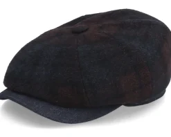 Hatteras Check/Denim Flat Cap - Stetson