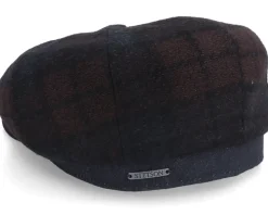 Hatteras Check/Denim Flat Cap - Stetson