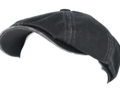 Hatteras Co/Pes Black Flat Cap - Stetson