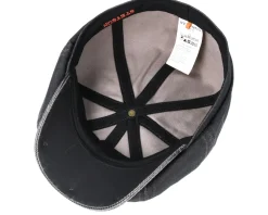 Hatteras Co/Pes Black Flat Cap - Stetson