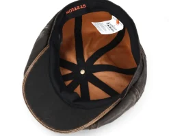 Hatteras Co/Pes Dark Brown Flat Cap - Stetson