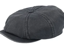 Hatteras Co/Pes Ear Flap Black Flat Cap - Stetson