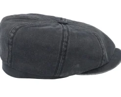 Hatteras Co/Pes Ear Flap Black Flat Cap - Stetson