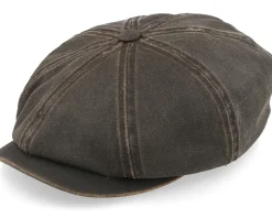 Hatteras Co/Pes Ef Brown Flat Cap - Stetson