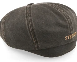 Hatteras Co/Pes Ef Brown Flat Cap - Stetson