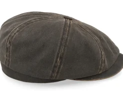 Hatteras Co/Pes Ef Brown Flat Cap - Stetson