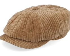 Hatteras Corduroy Jersey Beige Flat Cap - Stetson