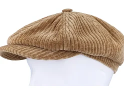 Hatteras Corduroy Jersey Beige Flat Cap - Stetson