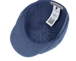 Hatteras Cotton Blue Flat Cap - Stetson
