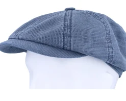 Hatteras Cotton Blue Flat Cap - Stetson