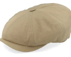 Hatteras Cotton Khaki Flat Cap - Stetson