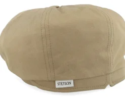 Hatteras Cotton Khaki Flat Cap - Stetson