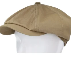 Hatteras Cotton Khaki Flat Cap - Stetson