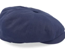 Hatteras Cotton Navy Flat Cap - Stetson