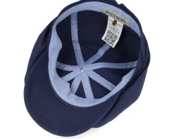 Hatteras Cotton Navy Flat Cap - Stetson