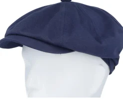 Hatteras Cotton Navy Flat Cap - Stetson