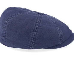 Hatteras Cotton Stetson X The Feebles Navy Flatcap - Stetson