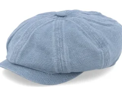 Hatteras Cotton/Linen Blue Flat Cap - Stetson