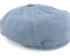 Hatteras Cotton/Linen Blue Flat Cap - Stetson