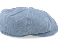 Hatteras Cotton/Linen Blue Flat Cap - Stetson