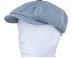Hatteras Cotton/Linen Blue Flat Cap - Stetson