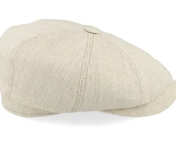 Hatteras Cotton/Linen Hvy Twill Beige/Off White Flat Cap - Stetson