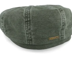 Hatteras Cotton/Linen Olive Flat Cap - Stetson