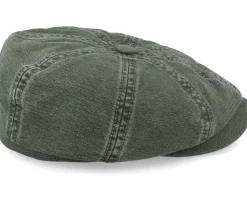 Hatteras Cotton/Linen Olive Flat Cap - Stetson