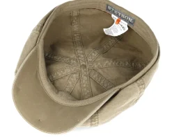 Hatteras Delave Organic Cotton Beige Flat Cap - Stetson