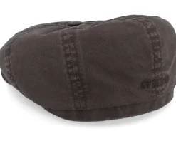 Hatteras Delave Organic Cotton Brown Flat Cap - Stetson